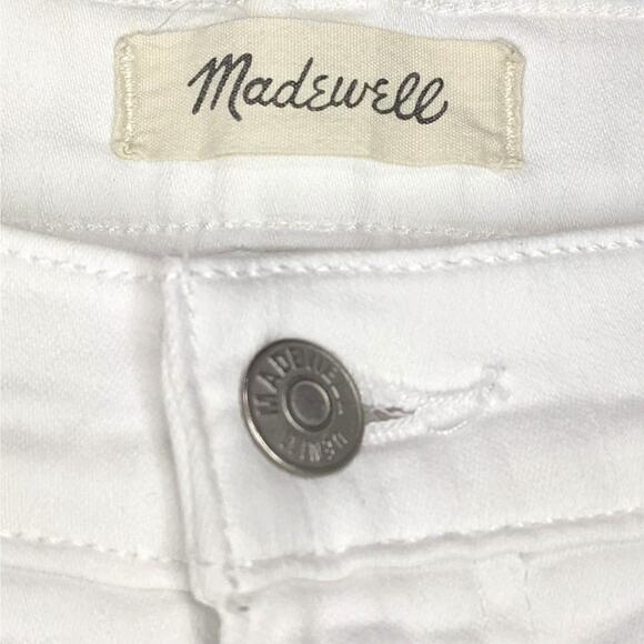 Madewell 10" High-Rise Skinny Jeans Pure White Women's Size 31 Style #AJ233 - Picture 5 of 13